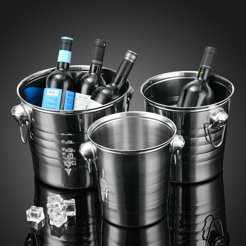Acero inoxidable grueso barril de hielo KTV barril de champán barril de hielo comercial barril de cerveza creativa Shihuai