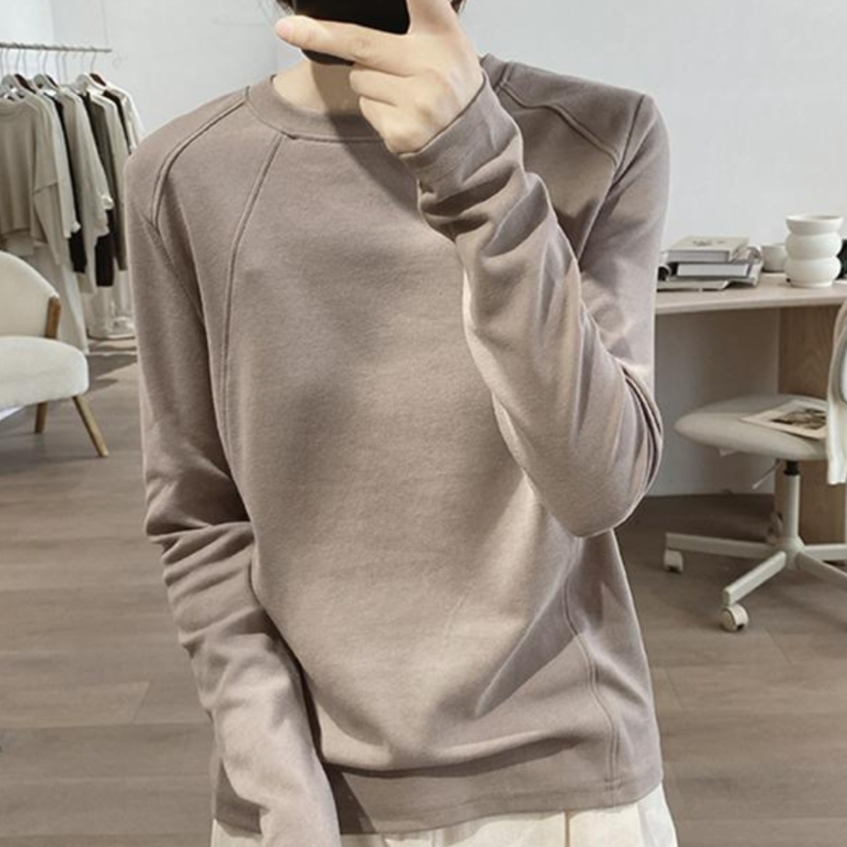 欧货2025新款t恤女长袖春秋季宽松显瘦圆领洋气内搭打底衫上衣潮