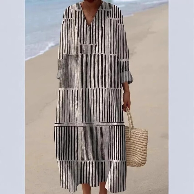 Cross-Border Hot-Selling Trendy Bohemian Style Women's Casual Loose Dress Factory Direct Sale 3D Digital Printing Cross-Border Hot-Selling Trendy Bohemian Style Women's Casual Loose Dress Factory Direct Sale 3D Digital Printing