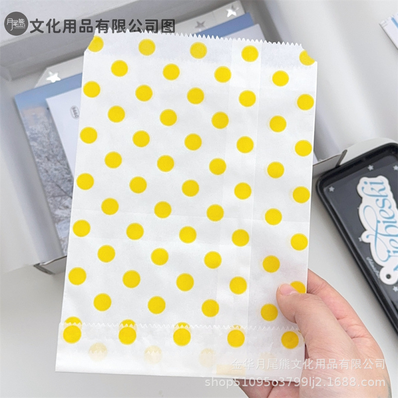 ins风彩色圆点纸袋出卡礼物打包diy大容量平价博主同款装饰礼品袋|undefined