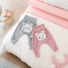 婴幼儿屁屁裤春秋新款男女宝宝高腰护肚裤束脚长裤儿童外穿大pp裤