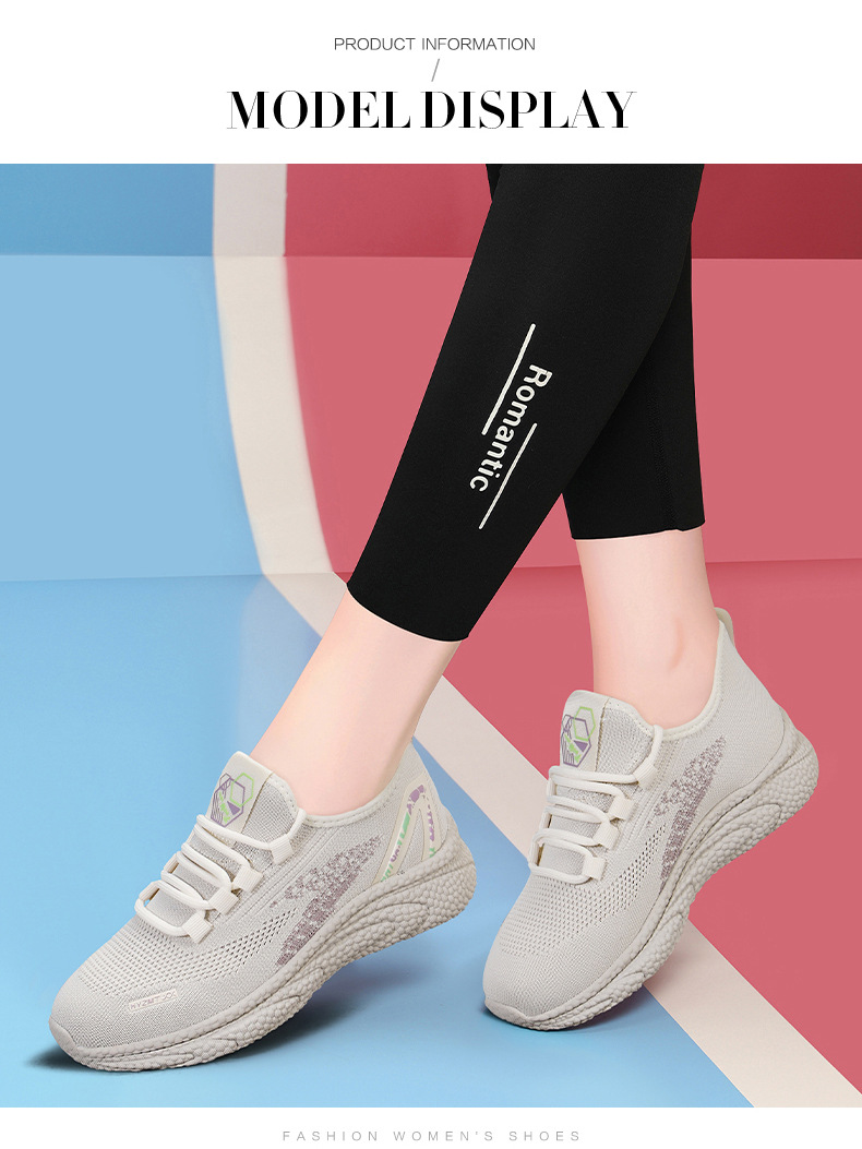 Giày sneaker nữ lưới thoáng khí chạy bộ nhẹ êm chống sốc mùa xuân hè 2025 — DH 98012 đen đỏ, DH 98021 đen trắng, LJ 69319 màu đen, JST 7036m đỏ chi tiết 5