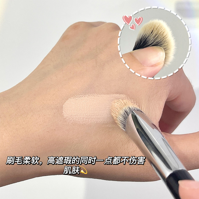 GECOMO triángulo cono corrector cepillo Brightening Eye Head ceja hueso no comer Fundación líquido belleza maquillaje cepillo