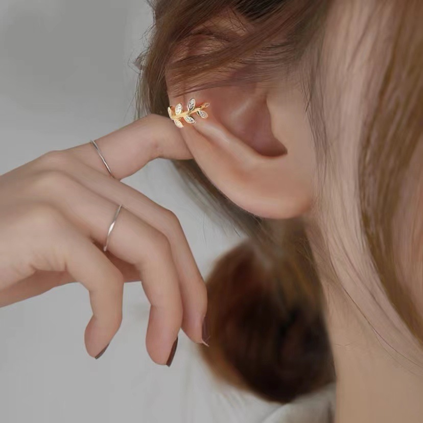 Ear clips, earrings, silver 925 sample, no pierced ears