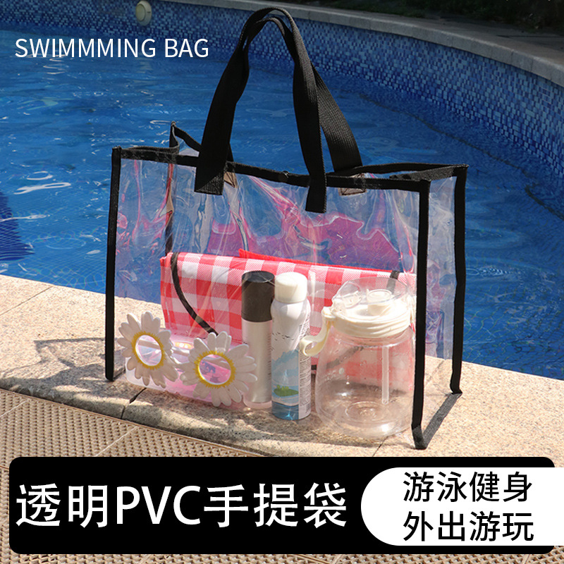 Beach capacious handheld waterproof organizer bag for swimming