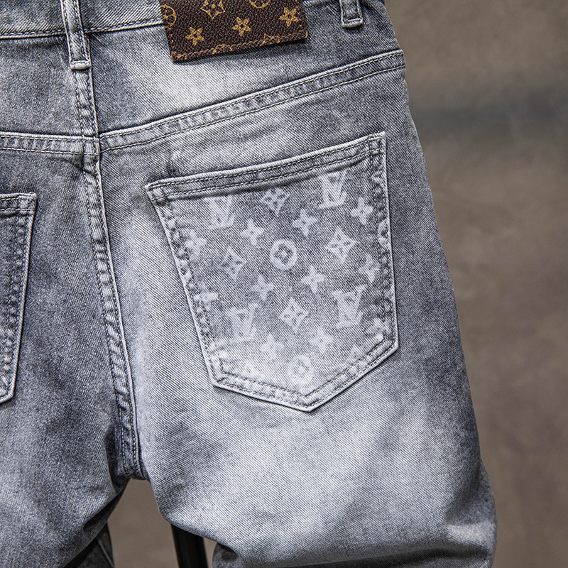 2022 otoño e invierno nueva marca de moda jeans hombres nueva moda suelta pequeño harem casual skinny jeans