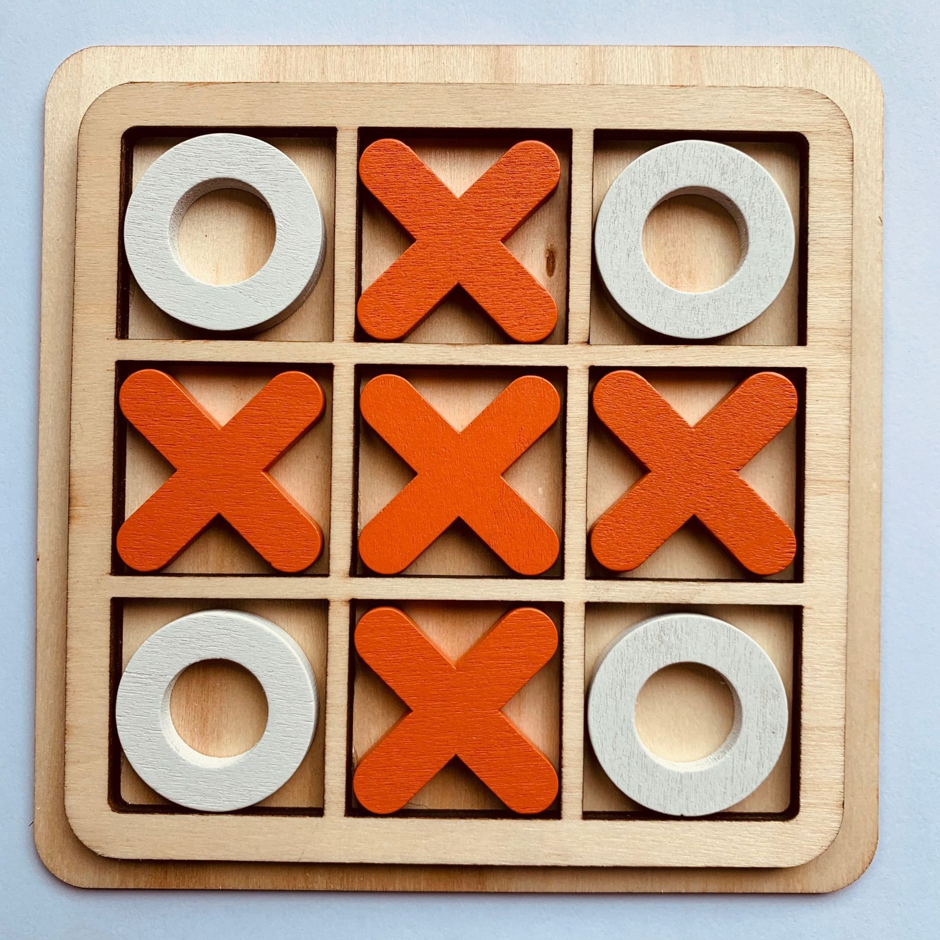 Tac Toe de madera transfronteriza o ajedrez pequeño mini nueve cuadrados pensamiento lógico juguete educativo para niños juego de mesa