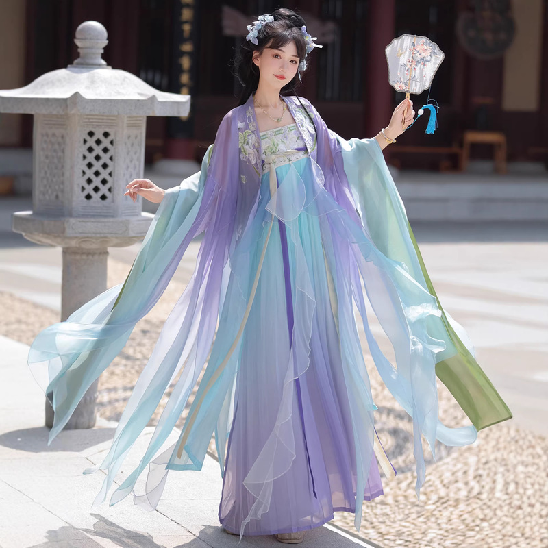 Authentic Original Hanfu for Women 2026 New Style Tang-Style Qi-Xiong Ruqun with Torn Sleeves, Super Fairy-Like and Flowing, Suitable for Daily Wear in Summer Authentic Original Hanfu for Women 2026 New Style Tang-Style Qi-Xiong Ruqun with Torn Sleeves, Super Fairy-Like and Flowing, Suitable for Daily Wear in Summer