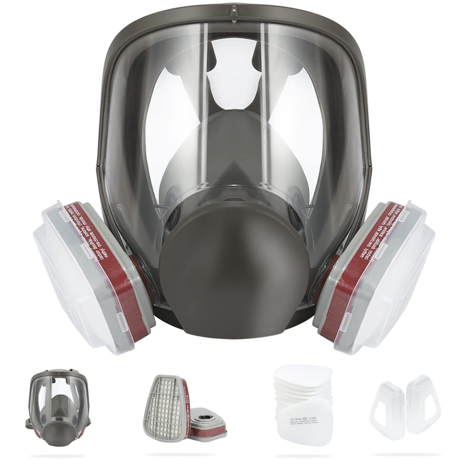 Máscara de gas máscara completa pintura en aerosol pulido máscara protectora protección contra incendios gran vista capucha especial a prueba de polvo transfronteriza 6800