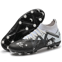Men's High-Top Cross-Border Football Shoes with Small Spikes for Young Children, Students, and Teenagers - Men's Competition and Training Shoes AG Training Shoes