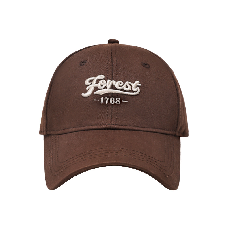 Gran gorra de béisbol bordada coreana para mujeres, cara redonda adecuada beige versátil, bordado amplio para mostrar la cara, gorra de lengua de pato