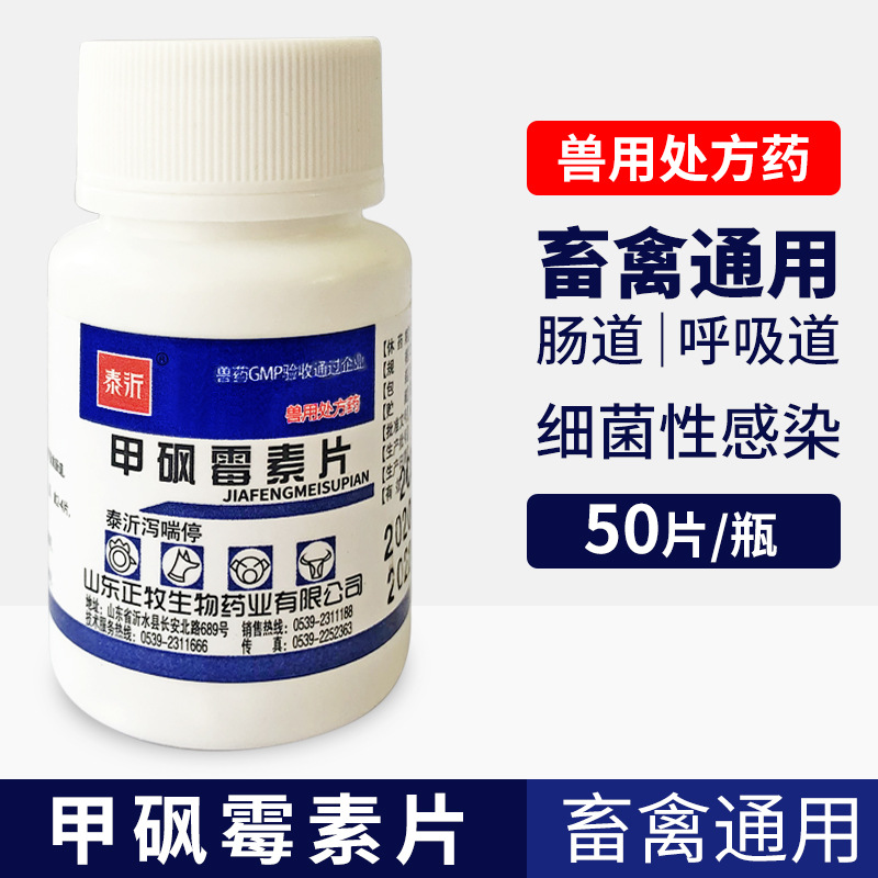 兽药甲砜霉素片兽用猪药牛羊鸡药鸡用猪用鸭鹅呼吸道肠道猫咪狗狗