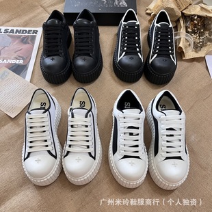 SM-KK Cruciferous Stray Board Shoes Thick Sole Increased Rubber Undersole Soft Rebound Casual All-match Old Canvas Shoes L