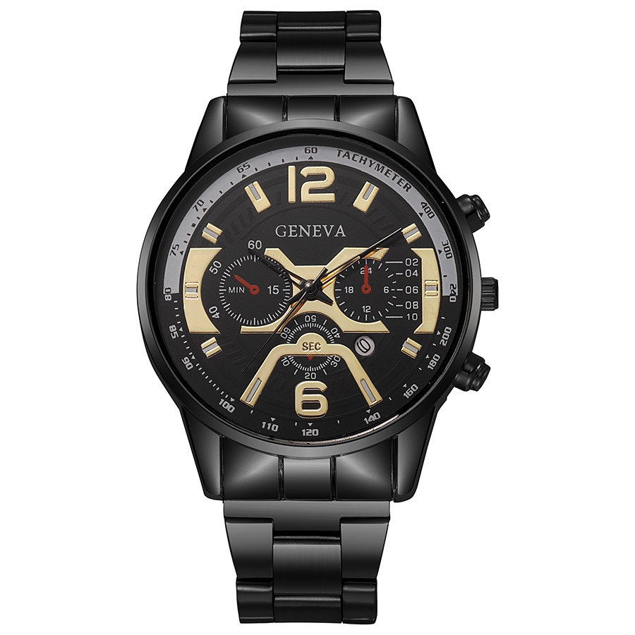 Oblíbené pánské šestipólové quartzové sportovní hodinky s nočním světlem a ocelovým řemínkem_voghion.com