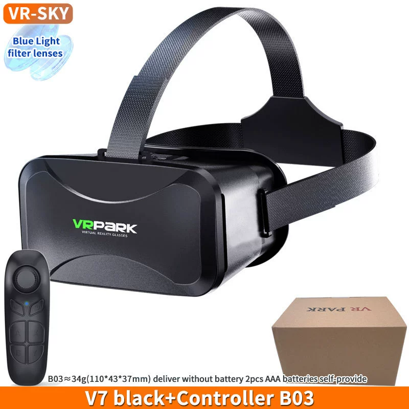 Популярные очки VRPARK Android виртуальная игра панорамная 3D кросс-бордер шлем BOX для мобильного телефона HD всё-в-одном VRV7