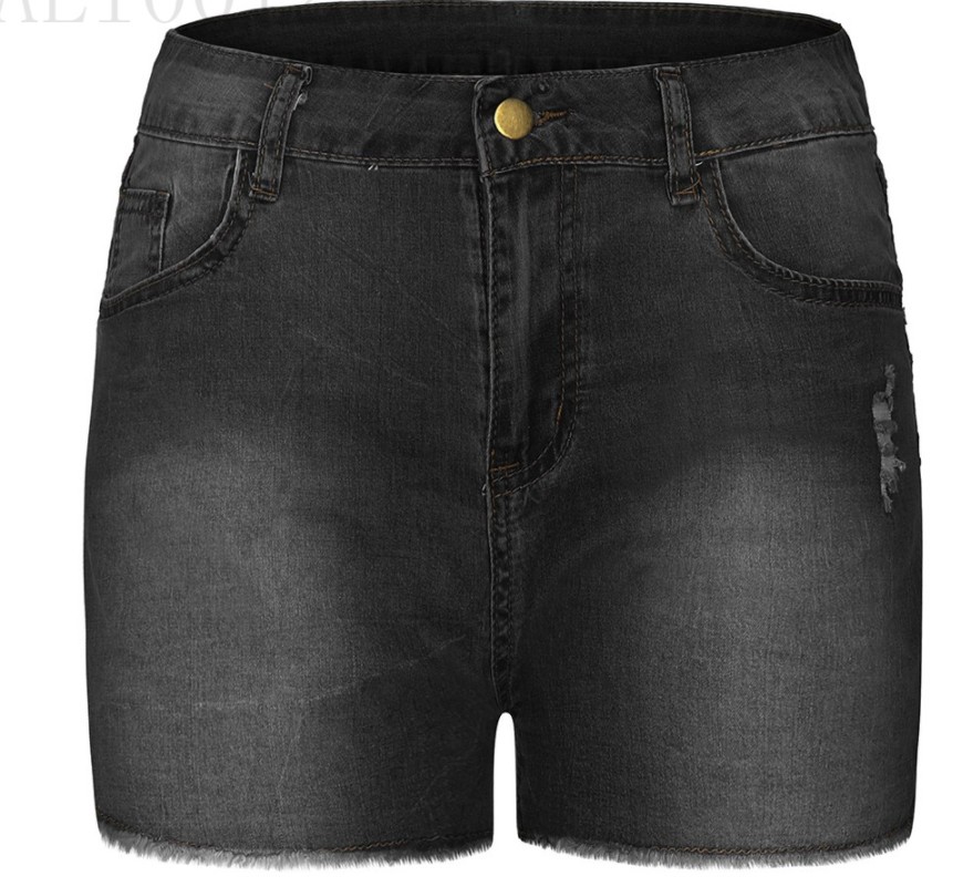 Femmes Du Quotidien Décontractée Vêtement De Rue Couleur Unie Shorts Lavé Jeans Shorts display picture 6