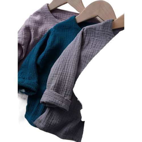 Artistic Style~ Spring Item for Little Kids Baby Cotton Linen Long Sleeve Jacket Unisex Thin Buttoned Solid Color Cardigan for Layering