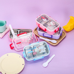 サンリオ子供用ステンレス仕切り食事皿家庭用大人お食事皿専用小学生お弁当箱食器