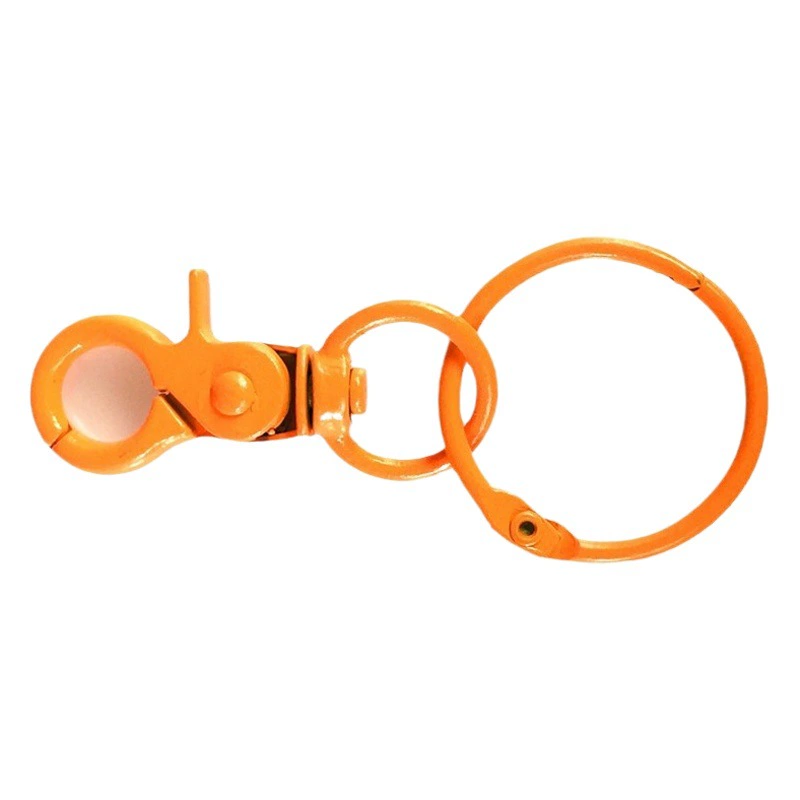 Источник оптовой краски цвет 45 мм собака пряжка плюс 30 мм книжное кольцо цинковый сплав пружинный зажим металлический брелок