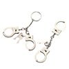 Realistic metal handcuffs, fashionable keychain for beloved, halloween, Birthday gift