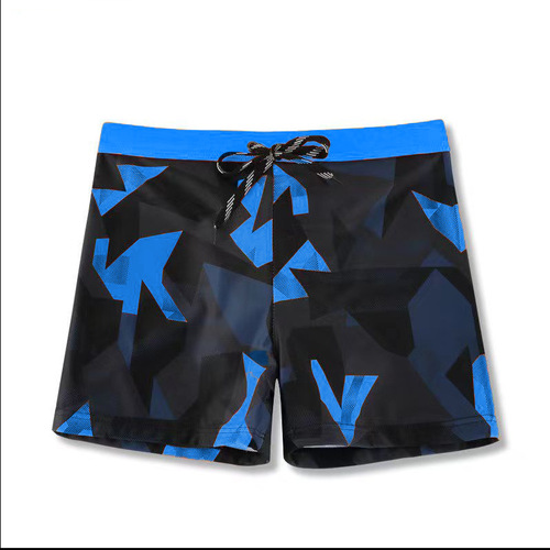 Men's Swimsuit Anti-Embarrassment Flat-Bottom Swim Trunks Men's New Quick-Dry Plus Size Professional Hot Spring Swimming Full Set Equipment