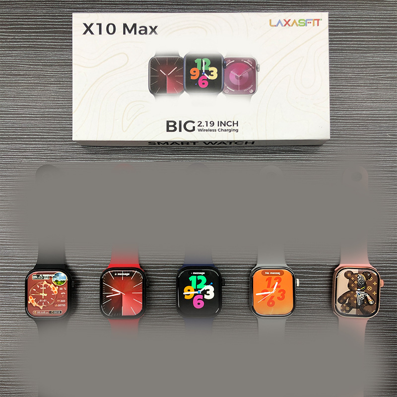 Nuevo producto X10MAX Smart Watch 2.19 pantalla Bluetooth llamada verdadera hebilla de tarjeta puntero de pantalla carga inalámbrica en varios idiomas