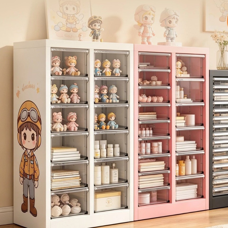 Drawer-Style Storage Cabinet for Nail Polish, Makeup, Nail Art Supplies, Cosmetics, Stationery, and Home File Storage