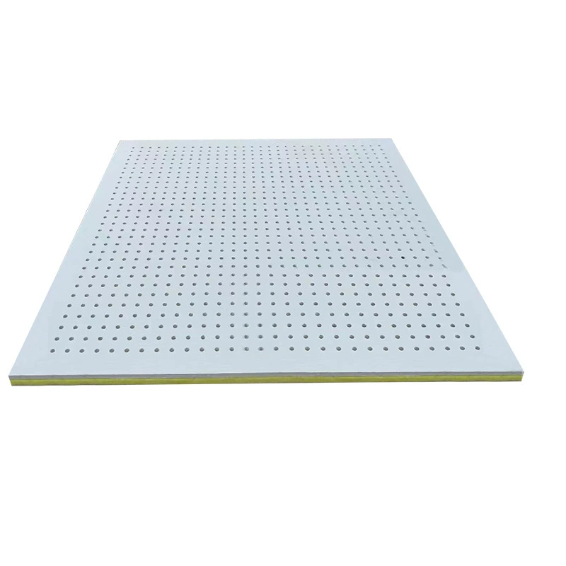 Calcium silicate perforated sound-absorbing board Sound-absorbing wall board Perforated gypsum board Composite sound-absorbing board Perforated calcium silicate board