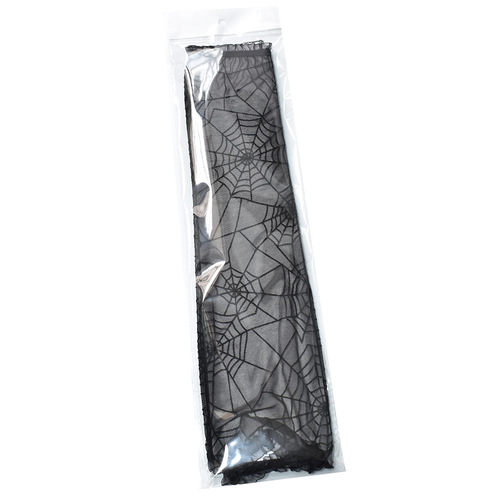 Halloween long spider web pattern dress gloves cosplay cross supply Halloween party gloves