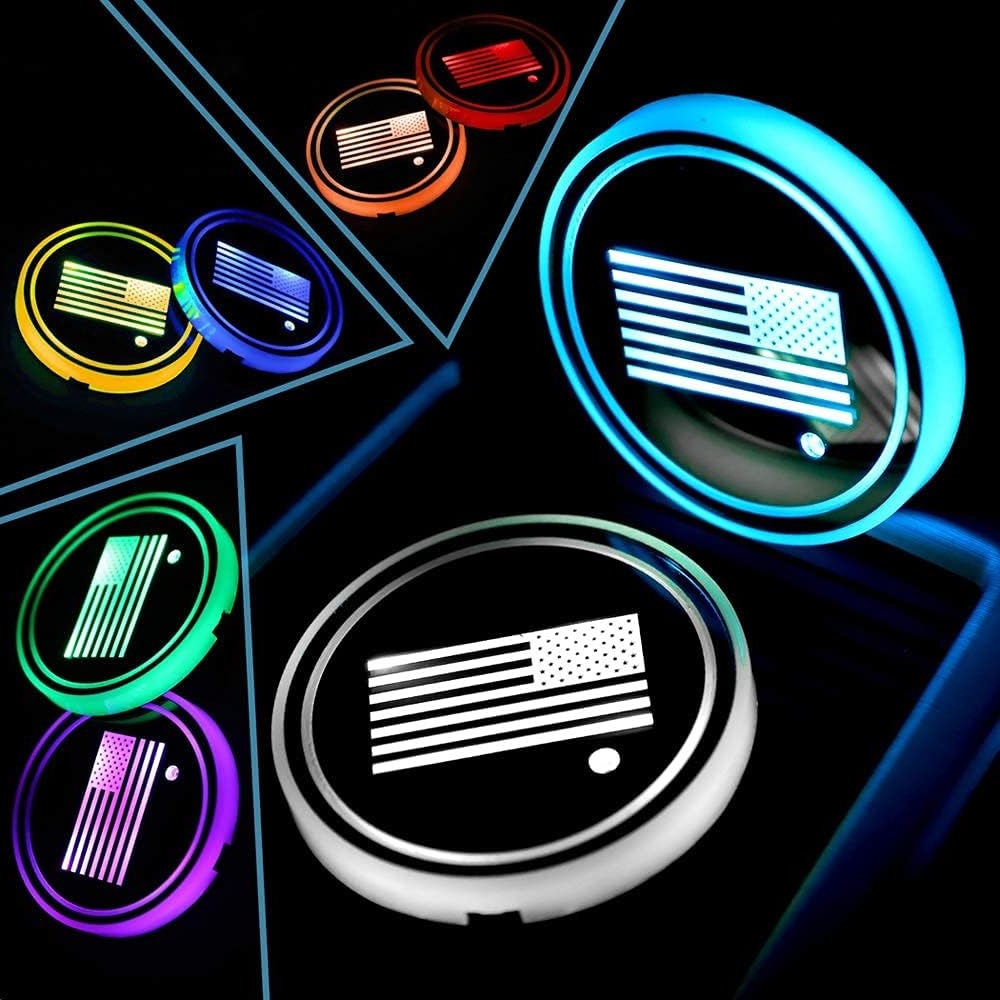 Cojín de taza de agua luminosa para automóviles Lámpara de atmósfera LED Lámpara de inducción colorida cojín de taza de agua cojín de taza de agua