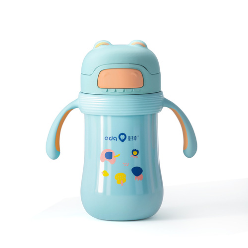 Aiduoke Children's Insulated Cup 316 Stainless Steel Learning Cup Duck Mouth Cup Baby Straw Cup Milk Bottle Cover
