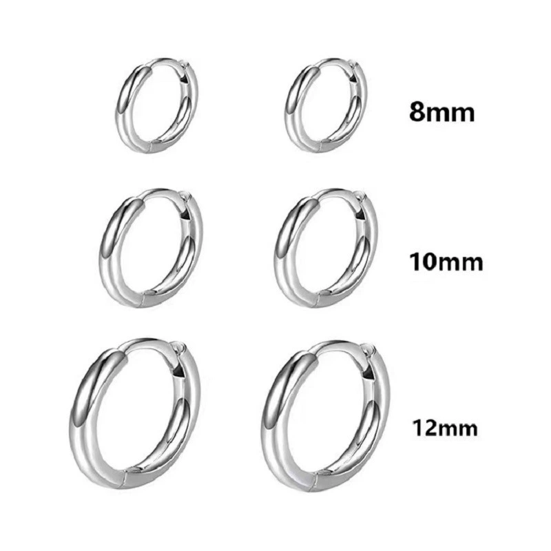 Classic earrings stainless steel, 2.5mm, Amazon