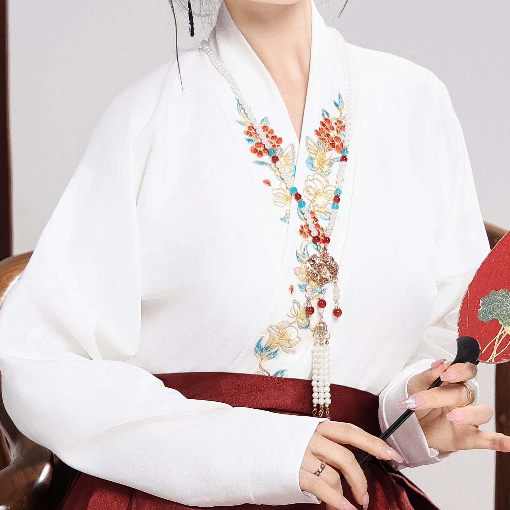 Новая китайская одежда с вышивкой в юбке с конским лицом