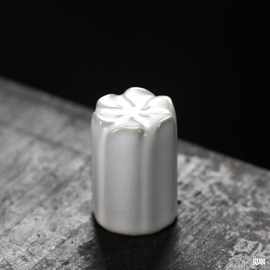 开片汝瓷盖托 陶瓷白瓷盖置 壶盖架 铁壶盖托 功夫茶道茶具零配件