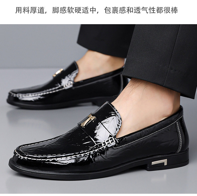 Giày lười nam phong cách Anh, xỏ chân tiện lợi, đế bằng, cỡ lớn — Màu nâu, Màu xanh dương, màu đen chi tiết 23