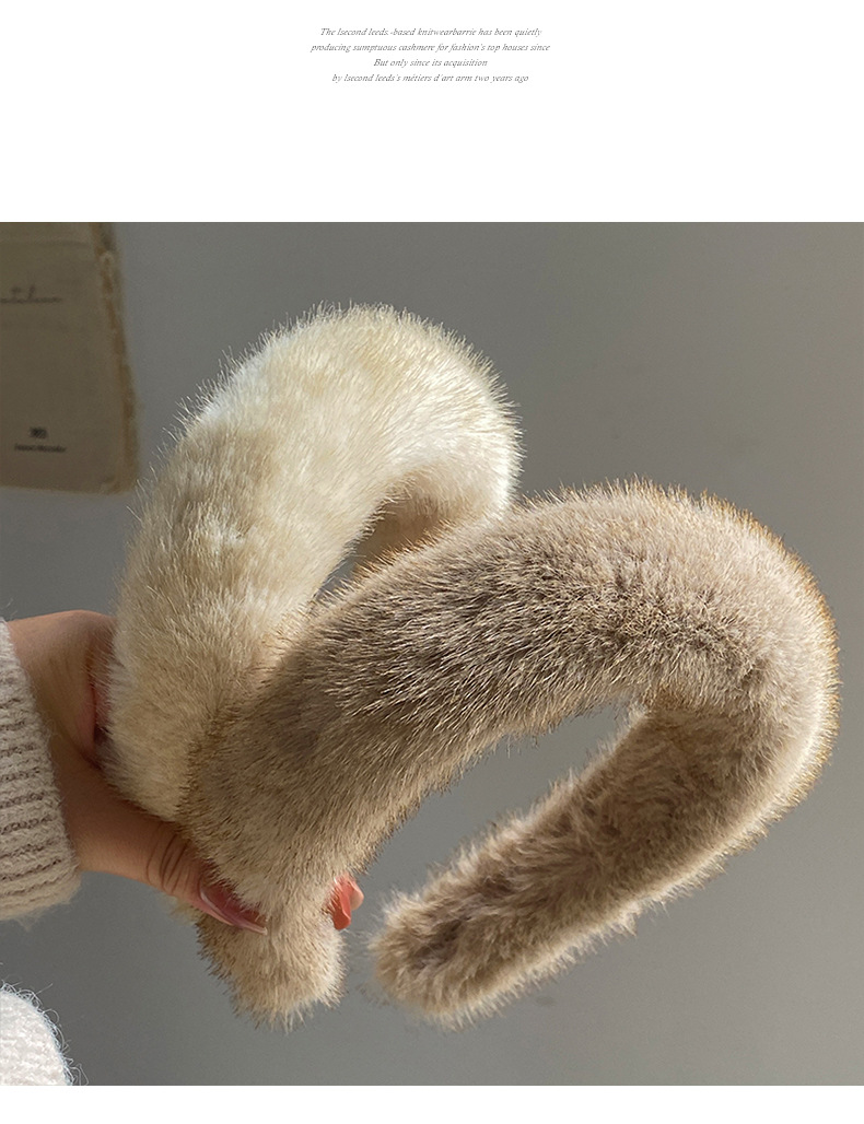 Moud Senior Plüsch Kappband Hoeraccessoiren Fraen Hierscht a Wanter Ausfluch 100 Breet Kant Temperament Kappband Drock Hoerklammer Kappbedeckung_voghion.com