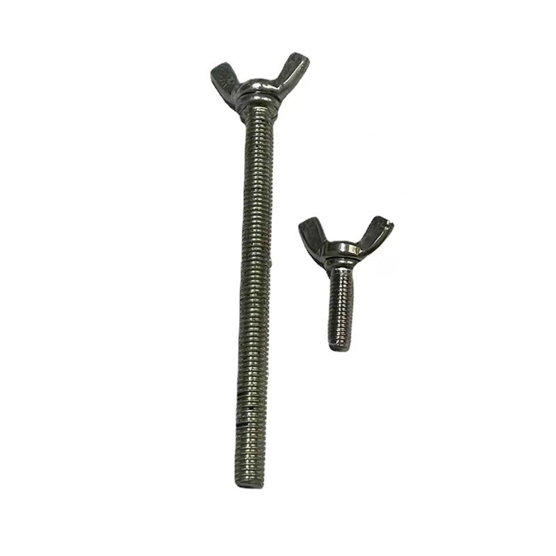 蝶形螺丝碳钢镀锌蝴蝶型羊角手拧元宝螺栓厂家直供M4M5M加长