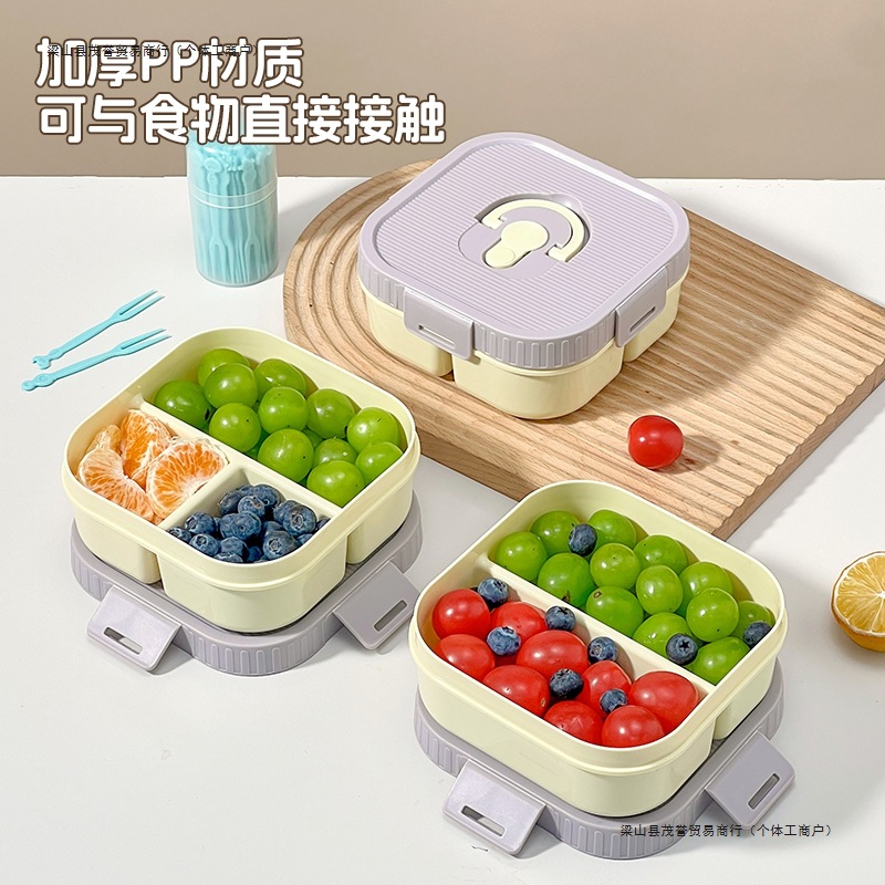 Caja de almuerzo de frutas para niños con microondas, caja de almuerzo portátil para estudiantes de primaria, caja de alimentos frescos para picnic