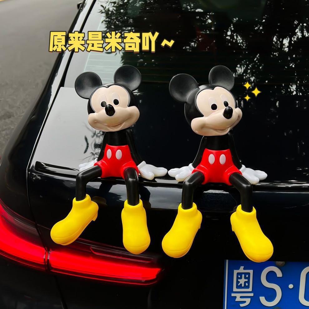 Car Decoration Ornaments Sitting Mickey Doll Toy Car Roof Exterior Car Seat Cartoon Trunk Decoration