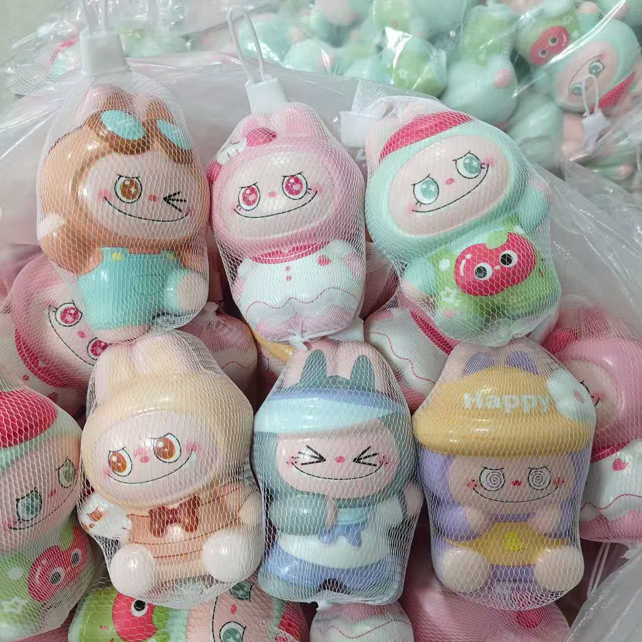 Caricatura esponja pie estrella rebote lento pellizco pellizco desempaquetar artefactos encantadores muñecas pu adornos extraños