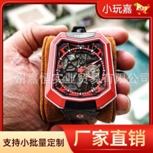 跨境爆款镂空男士手表 皮带时尚手表 全自动机械表耐用大表盘