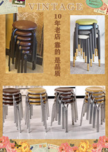0J高凳不锈钢铁圆凳多功能折叠椅批发凳子时尚圆凳家用圆叠放餐桌