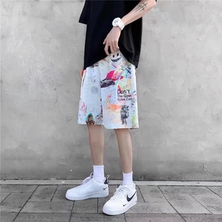 Ice Silk Outer Wear Loose Casual Men's Summer Trendy Instagram Style Beach Pants for Couples Trendy Loose Sports Pants Ice Silk Outer Wear Loose Casual Men's Summer Trendy Instagram Style Beach Pants for Couples Trendy Loose Sports Pants
