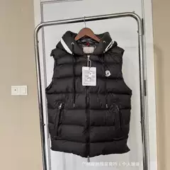 Mon2024 Men's & Women's New Hooded Vest Casual Autumn Winter Cotton Quilted Padded Vest Outerwear