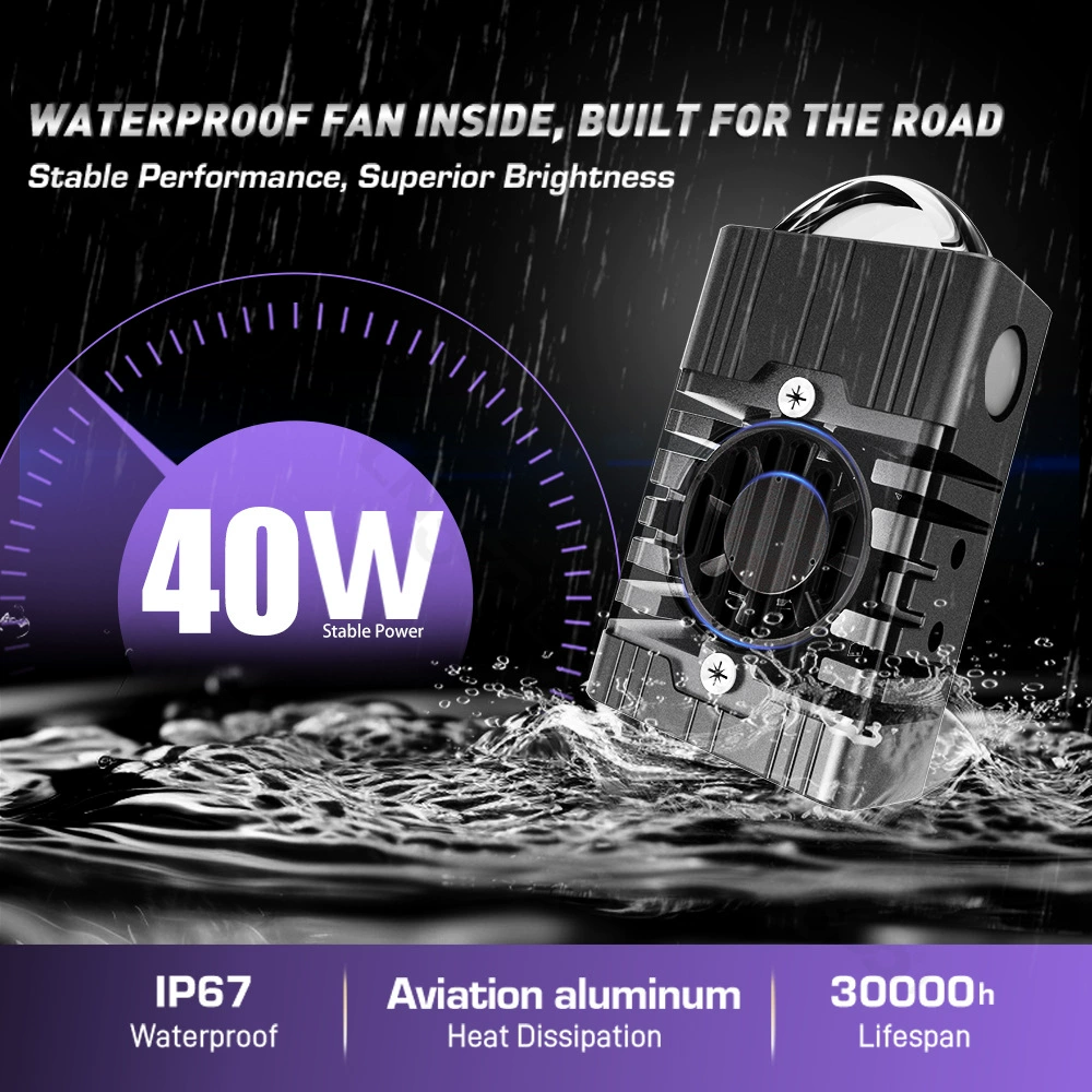Cn360 25-year new LED car mid-mesh grille light far and near integrated hidden spotlight fill light
