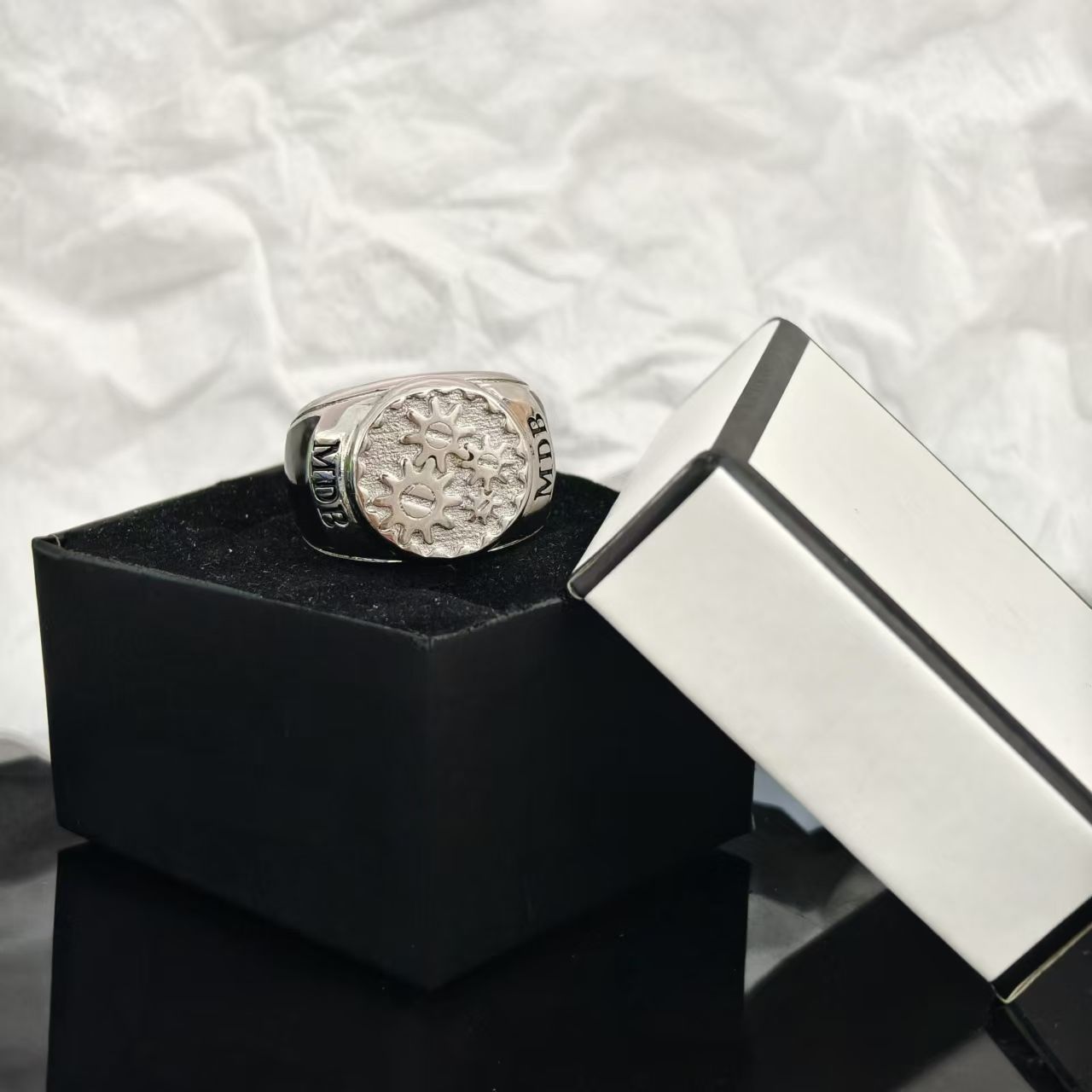 남성과 여성을 위한 기어 링, 절묘하고 트렌디하며 시원하고 다재다능하며 독특한 기계 스타일 틈새 고급 링 액세서리 도매