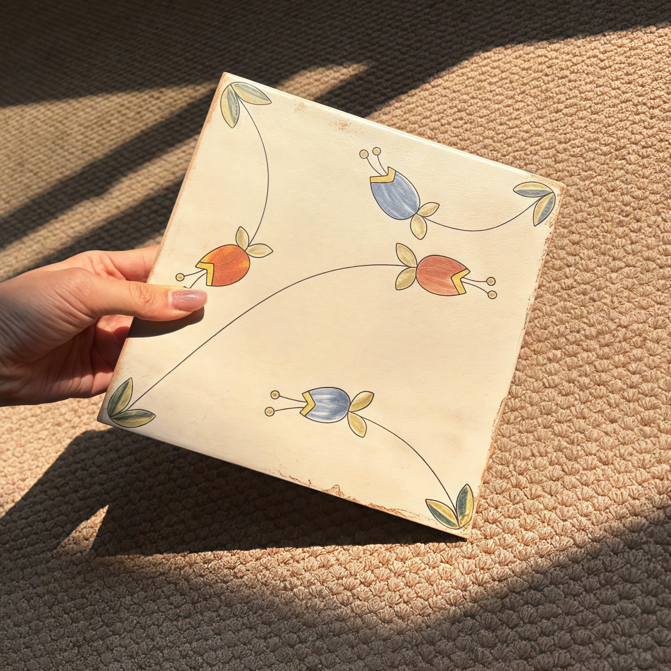 Маленькие свежие ретро-плитки с маленькими цветами для ванной комнаты, кафе, отеля, B&B, балкона, сада, ванной комнаты в помещении, нескользящая плитка