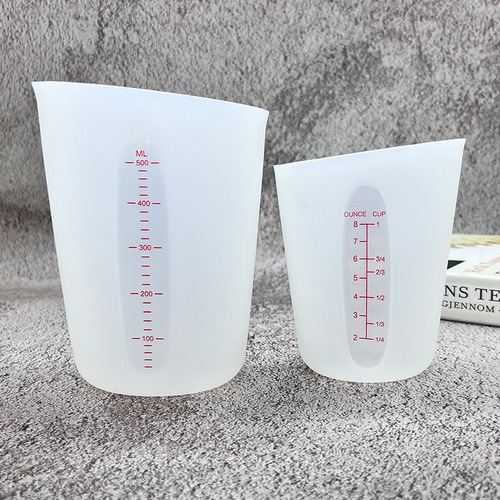 Puffy Drop Silicone Measuring Cup, 250ml/500ml Kitchen Simple Liquid Measuring Tool