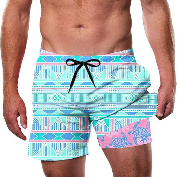 Amazon Boutique 3D Digital Printed Men's Swimming Trunks with Compression Lining 2-Piece Quick-Dry Stretch Beach Shorts Amazon Boutique 3D Digital Printed Men's Swimming Trunks with Compression Lining 2-Piece Quick-Dry Stretch Beach Shorts