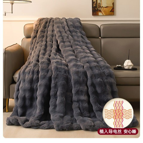 Mantras de peluche de conejo invierno engrosado mantas de siesta de oficina mantas de lana de coral mantas de sofá de estudiantes